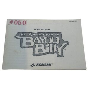 The Adventures of Bayou Billy Konami NES Nintendo Instruction Manual NES-MU-USA